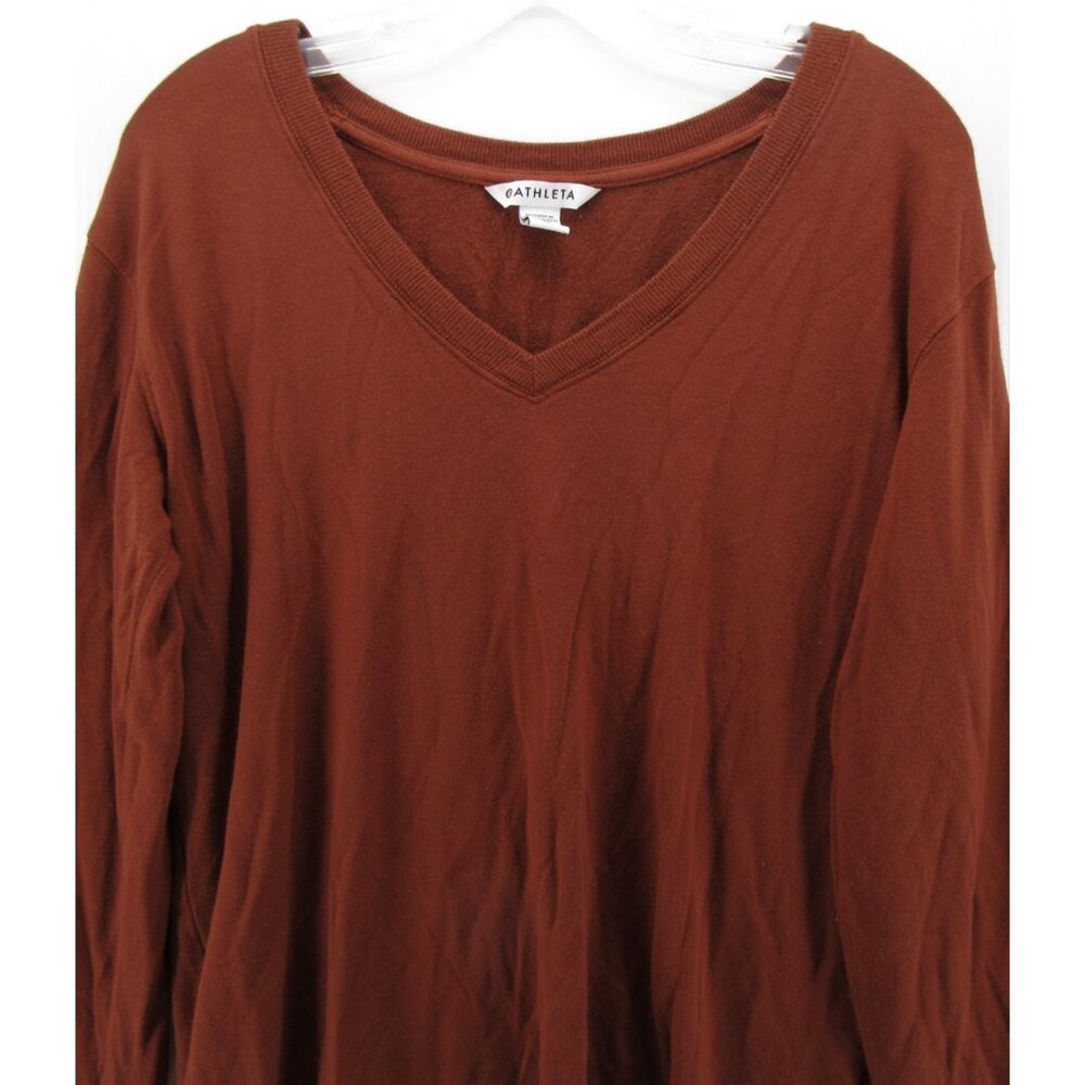 Athleta Sweater Medium Pullover Stretch Minimalis… - image 2